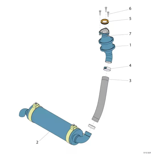 5112323135 路  路  Hose: A flexible tube used for conveying fluids.